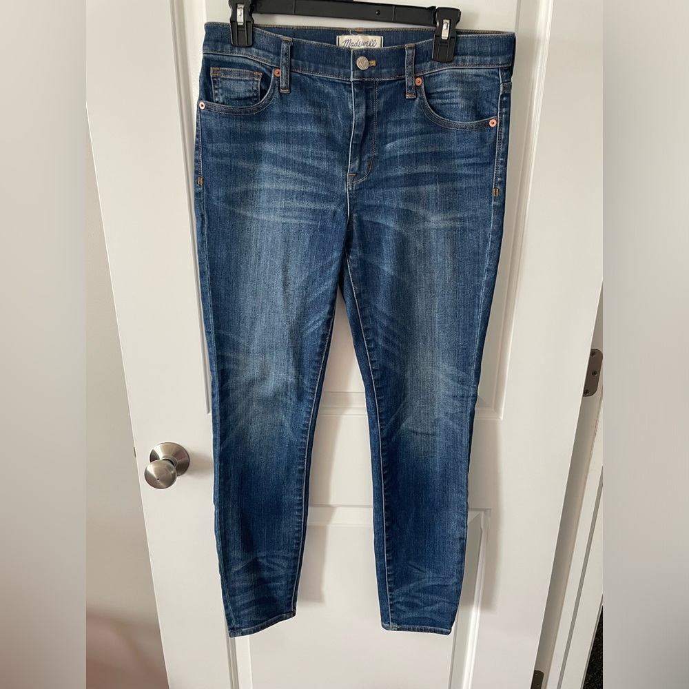 Madewell 9" high rise skinny blue jeans denim size 29
